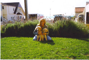 Lauren and her Golden Pups at 16 weeks